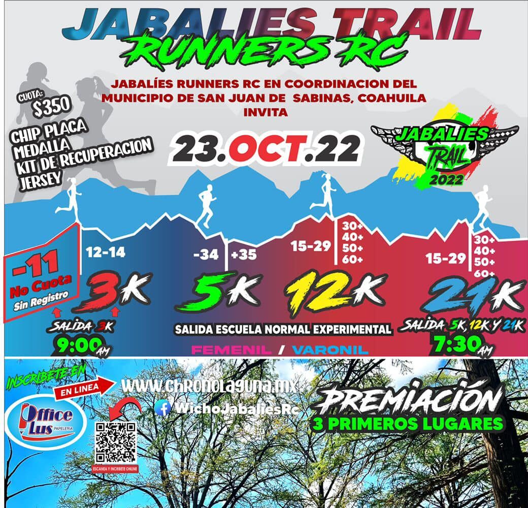 Invita MALG a carrera “Jabalíes Trail Runners RC”